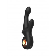 Черный вибратор-кролик Mystery - 22,5 см. Черный вибратор-кролик Mystery - 22,5 см.