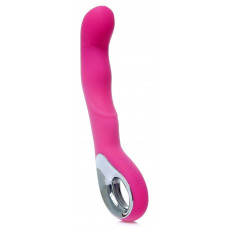 Розовый вибратор для массажа точки G - 20 см.