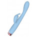 Голубой вибратор-кролик - 17,8 см.