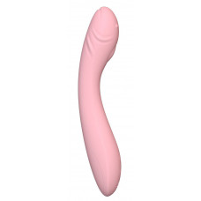 Розовый вибратор для точки G - 20,5 см.