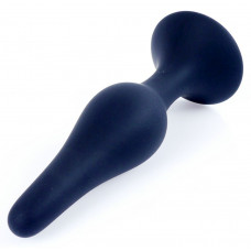 Черная анальная втулка на присоске - 11 см. Черная анальная втулка на присоске - 11 см.