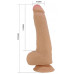Телесный фаллоимитатор с подвижной кожей Draco - 23,3 см.
