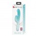 Мятный вибратор-кролик Gigi с возвратно-поступательными движениями - 22,8 см.