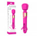Розовый двусторонний wand-вибратор с функцией фингеринга - 26 см. Розовый двусторонний wand-вибратор с функцией фингеринга - 26 см.