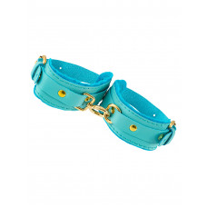 Голубые двуслойные кожаные оковы Голубые двуслойные кожаные оковы