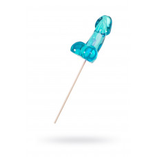 Голубой леденец в форме члена со вкусом блю кюрасао - 80 гр. Голубой леденец в форме члена со вкусом блю кюрасао - 80 гр.