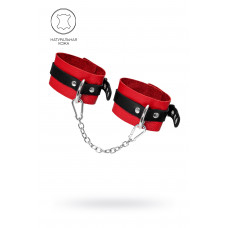 Красно-черные мягкие оковы с одним ремешком и люверсами Красно-черные мягкие оковы с одним ремешком и люверсами