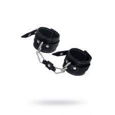 Черные двухслойные наручники с белои? строчкой Черные двухслойные наручники с белои? строчкой