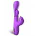 Фиолетовый вибратор с тройной стимуляцией Intimotion Pulse Pro - 24 см.