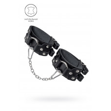 Черные кожаные оковы с двумя ремешками Черные кожаные оковы с двумя ремешками