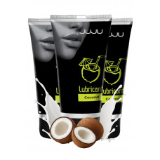 Набор из 3 съедобных лубрикантов JUJU со вкусом кокоса Набор из 3 съедобных лубрикантов JUJU со вкусом кокоса