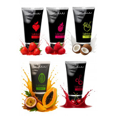 Набор из 5 съедобных лубрикантов JUJU (клубника, малина, тропические фрукты, вишня, кокос) Набор из 5 съедобных лубрикантов JUJU (клубника, малина, тропические фрукты, вишня, кокос)