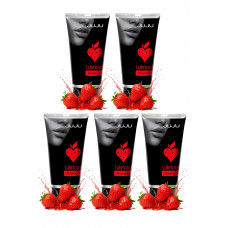 Набор из 5 съедобных лубрикантов JUJU со вкусом клубники Набор из 5 съедобных лубрикантов JUJU со вкусом клубники