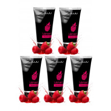 Набор из 5 съедобных лубрикантов JUJU со вкусом малины Набор из 5 съедобных лубрикантов JUJU со вкусом малины