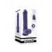 Фиолетовый вибратор на присоске с поступательными движениями Pleasure Rider - 22,2 см.