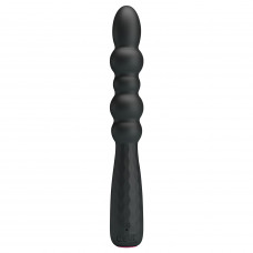 Черный гибкий анальный вибратор - 18,5 см. Черный гибкий анальный вибратор - 18,5 см.