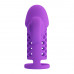 Фиолетовая вибронасадка с клиторальным отростком Harden Фиолетовая вибронасадка с клиторальным отростком Harden