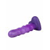 Фиолетовый нереалистичный дилдо Unicorn - 17,5 см.