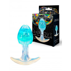 Голубоватая анальная пробка - 8,2 см. Голубоватая анальная пробка - 8,2 см.