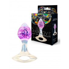 Сиреневатая анальная пробка с ручкой - 8,5 см. Сиреневатая анальная пробка с ручкой - 8,5 см.