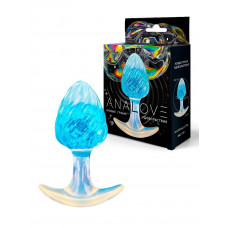 Голубоватая анальная пробка - 9 см. Голубоватая анальная пробка - 9 см.