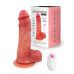 Телесный вибратор-реалистик с пультом ДУ - 19 см. Телесный вибратор-реалистик с пультом ДУ - 19 см.