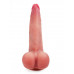 Телесный реалистичный фаллоимитатор с присоской - 30 см.
