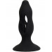 Чёрная анальная пробка с полостями для сжатия и легкого введения - 11 см. Чёрная анальная пробка с полостями для сжатия и легкого введения - 11 см.
