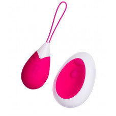 Розово-белое виброяйцо с пультом ДУ Розово-белое виброяйцо с пультом ДУ