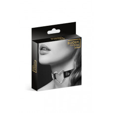 Чёрный чокер с кольцом в форме сердца Чёрный чокер с кольцом в форме сердца