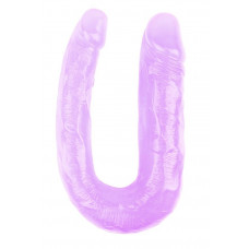 Фиолетовый двусторонний фаллоимитатор Hi-Rubber - 34 см. Фиолетовый двусторонний фаллоимитатор Hi-Rubber - 34 см.