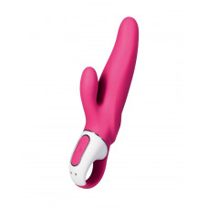 Ярко-розовый вибратор Satisfyer Mr. Rabbit с клиторальным отростком - 22,1 см. Ярко-розовый вибратор Satisfyer Mr. Rabbit с клиторальным отростком - 22,1 см.