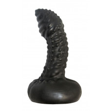 Чёрный анальный плаг с пупырышками для стимуляции простаты - 9,5 см. Чёрный анальный плаг с пупырышками для стимуляции простаты - 9,5 см.