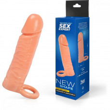 Насадка с кольцом Sex Expert телесная 16 см Насадка с кольцом Sex Expert телесная 16 см