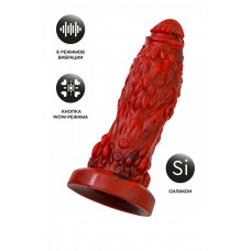 Вибратор Black&Red Monster Docus красный 20 см