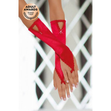 Перчатки атласные красные S/L