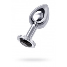 Анальная втулка с кристаллом Large черная 10 см Анальная втулка с кристаллом Large черная 10 см