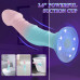 Вибратор силиконовый Silicone toys на присоске с ПДУ 9 режимов 18,8 см