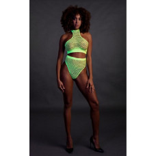 Топ и трусики в сетку Ouch Neon Green зеленый XS/XL