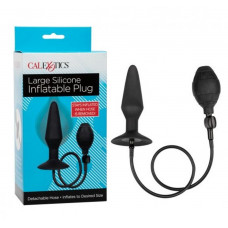 Анальная пробка-расширитель Silicone Inflatable Plug черная 14,5 см