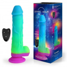 Вибромассажер с присоской Magic Hero реалистичный цветной 21 см Вибромассажер с присоской Magic Hero реалистичный цветной 21 см