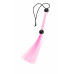 Флоггер с резиновыми хвостами розовый 28 см (в пакете)
