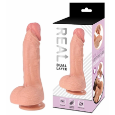 Реалистичный фаллоимитатор Real Dual Layer 16 см Реалистичный фаллоимитатор Real Dual Layer 16 см