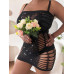 Платье сетка Shans со стразами черный XXL/XXXL