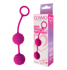 Вагинальные шарики Cosmo розовые 17 см