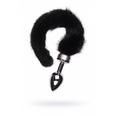 Анальная втулка маленькая с черным хвостом 8,5 см Анальная втулка маленькая с черным хвостом 8,5 см