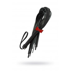 Плеть Sitabella чёрная кожа с бантиком 55 см