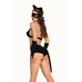 Костюм Catwoman бюстгальтер, шортики, головной убор,маска,перчатки черный M