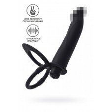 Насадка Black&Red для двойного проникновения чёрная 19 см Насадка Black&Red для двойного проникновения чёрная 19 см