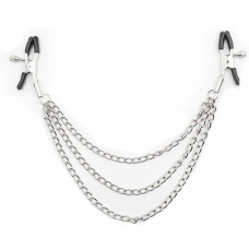 Зажимы на соски с тремя цепочками Three-level серебристый Зажимы на соски с тремя цепочками Three-level серебристый